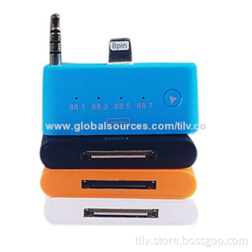 Mini Wireless FM Radio Car Audio Adapter for iPhone 5, Measures 45*20*7mm